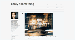Desktop Screenshot of coreysomething.tumblr.com