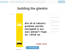 Tablet Screenshot of buildingthegherkin.tumblr.com