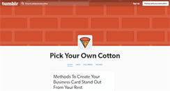 Desktop Screenshot of pickyourowncotton.tumblr.com
