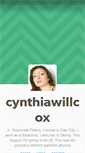 Mobile Screenshot of cynthiawillcox.tumblr.com
