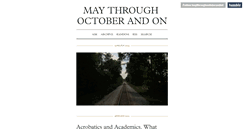 Desktop Screenshot of maythroughoctoberandon.tumblr.com