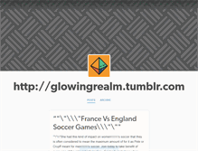 Tablet Screenshot of glowingrealm.tumblr.com