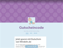 Tablet Screenshot of gutscheincodeblog.tumblr.com