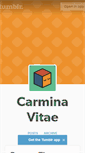 Mobile Screenshot of carmina-vitae.tumblr.com