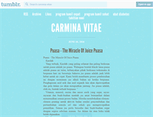 Tablet Screenshot of carmina-vitae.tumblr.com