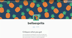 Desktop Screenshot of bellaesprita.tumblr.com
