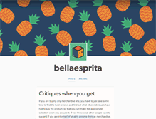 Tablet Screenshot of bellaesprita.tumblr.com