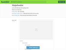 Tablet Screenshot of ninjadentist.tumblr.com