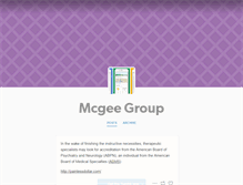 Tablet Screenshot of mcgeegroup.tumblr.com