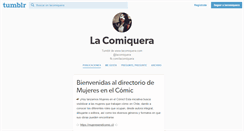 Desktop Screenshot of lacomiquera.tumblr.com