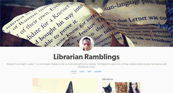 Desktop Screenshot of librarianramblings.tumblr.com