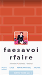 Mobile Screenshot of faesavoirfaire.tumblr.com