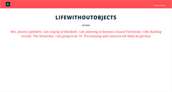Desktop Screenshot of lifewithoutobjects.tumblr.com