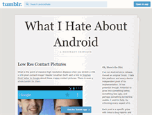 Tablet Screenshot of androidhate.tumblr.com