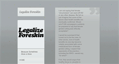 Desktop Screenshot of legalizeforeskin.tumblr.com