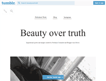 Tablet Screenshot of beautyovertruth.tumblr.com