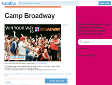 Tablet Screenshot of camp-broadway.tumblr.com