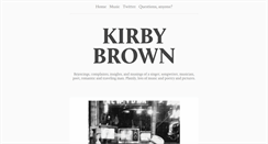 Desktop Screenshot of kirbybrownmusic.tumblr.com
