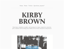 Tablet Screenshot of kirbybrownmusic.tumblr.com