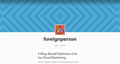 Desktop Screenshot of foreignperson.tumblr.com