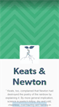 Mobile Screenshot of keatsandnewton.tumblr.com