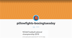 Desktop Screenshot of pillowfights-boxingtuesday.tumblr.com