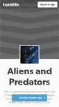 Mobile Screenshot of aliensandpredators.tumblr.com