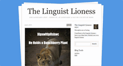 Desktop Screenshot of linguistlioness.tumblr.com