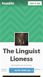 Mobile Screenshot of linguistlioness.tumblr.com