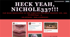 Desktop Screenshot of heckyeahnichole337.tumblr.com