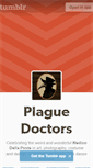 Mobile Screenshot of plaguedoctors.tumblr.com