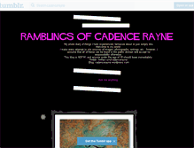 Tablet Screenshot of cadencerayne.tumblr.com