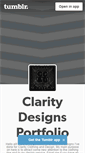 Mobile Screenshot of claritydesigns.tumblr.com