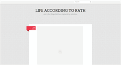 Desktop Screenshot of lifeaccordingtokath.tumblr.com