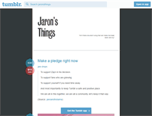 Tablet Screenshot of jaronsthings.tumblr.com