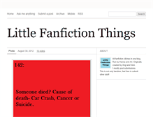 Tablet Screenshot of littlefanfictionthings.tumblr.com