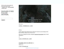 Tablet Screenshot of madamecuriewasmymother.tumblr.com