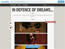 Tablet Screenshot of defenceofdreams.tumblr.com