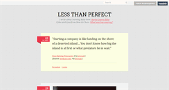 Desktop Screenshot of lessthanperfect.tumblr.com