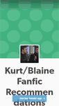 Mobile Screenshot of kurtblainefanfic.tumblr.com