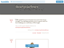 Tablet Screenshot of iheartpolrbears.tumblr.com