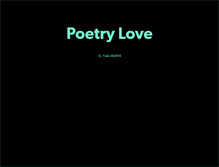 Tablet Screenshot of poetry-love.tumblr.com