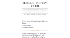 Desktop Screenshot of berkleepoetry.tumblr.com