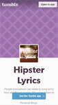 Mobile Screenshot of hipsterlyrics.tumblr.com