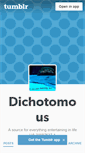 Mobile Screenshot of dichotomousentertainment.tumblr.com