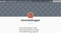 Desktop Screenshot of iamnotablogger.tumblr.com