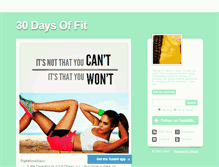 Tablet Screenshot of 30daysoffit.tumblr.com