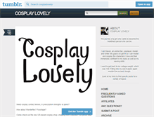 Tablet Screenshot of cosplaylovely.tumblr.com