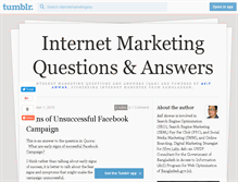 Tablet Screenshot of internetmarketingqna.tumblr.com