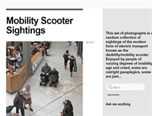 Tablet Screenshot of mobilityscootersightings.tumblr.com
